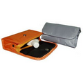 190D PU Polyester Backing Cosmetic Case w/ Magnetic Snap Flap Closure